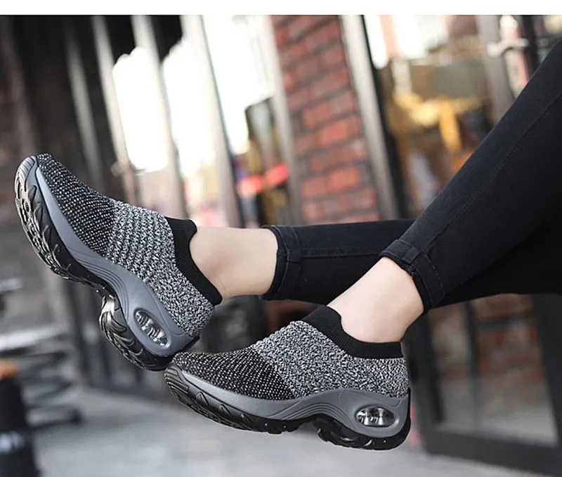 Women Sneakers Thick Bottom Wedge Shoes
