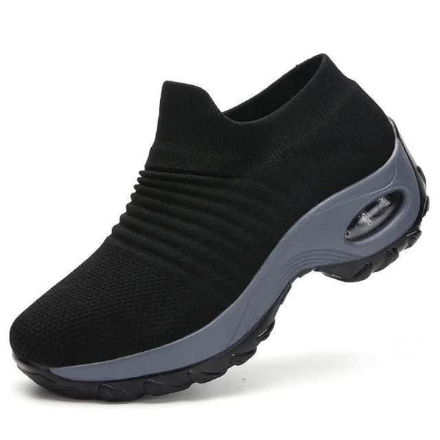 Women Sneakers Thick Bottom Wedge Shoes