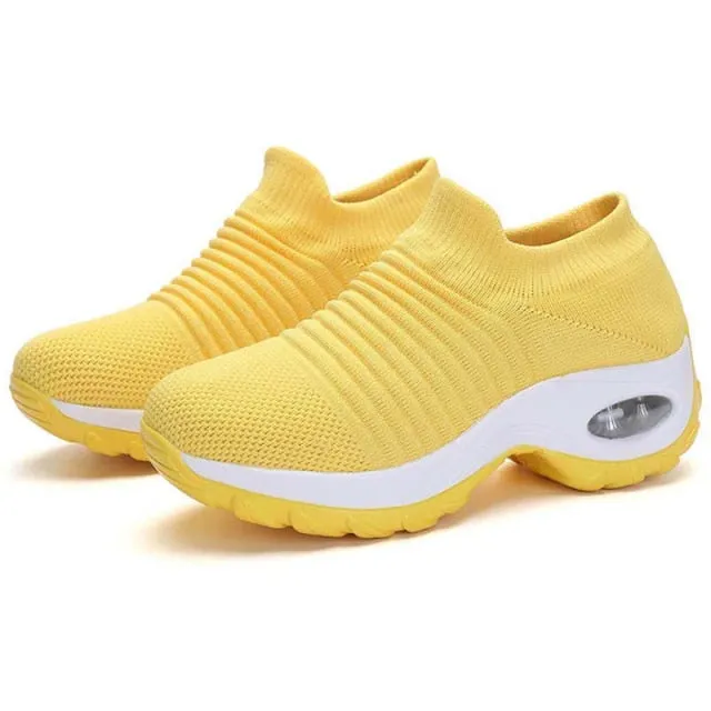 Women Sneakers Thick Bottom Wedge Shoes