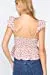 Women's Cami Ruffle Strap Back Smocked Print Floral Woven Linen Top