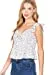 Women's Cami Ruffle Strap Back Smocked Print Floral Woven Linen Top