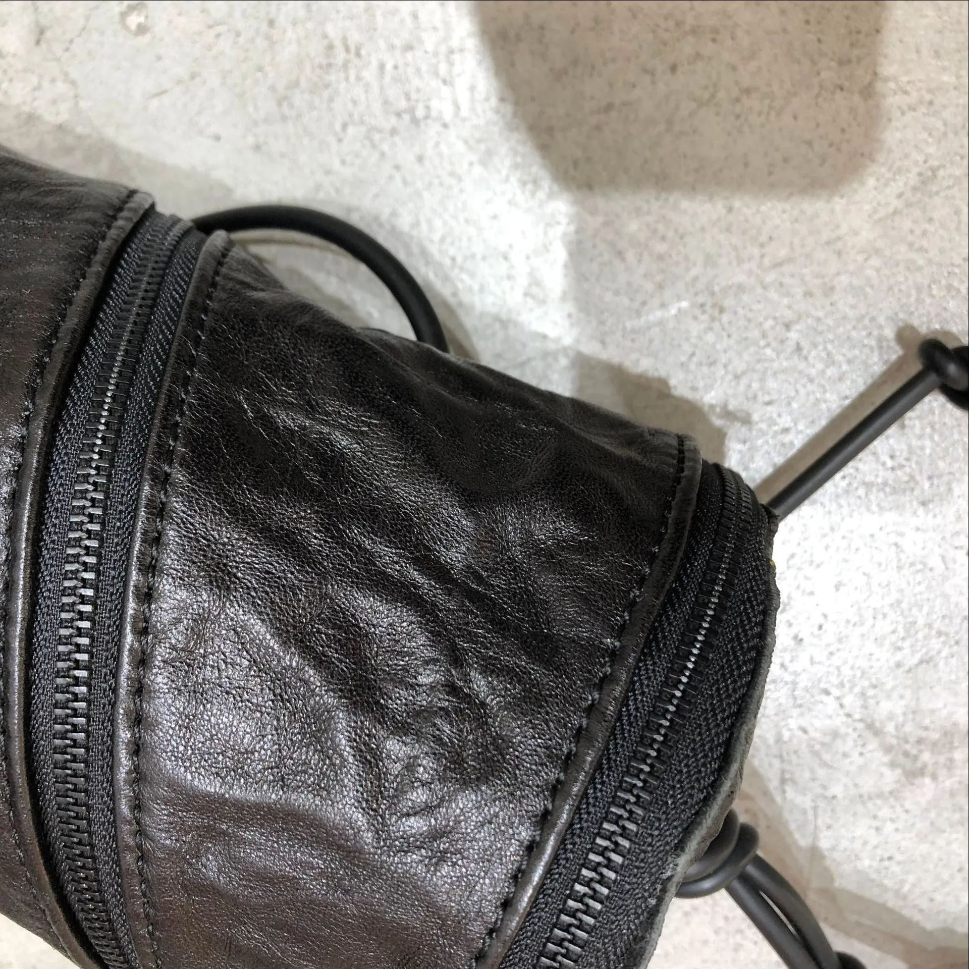 Womens Cylindrical Black Shoulder Purse Small Leather Crossbody Bag For Women